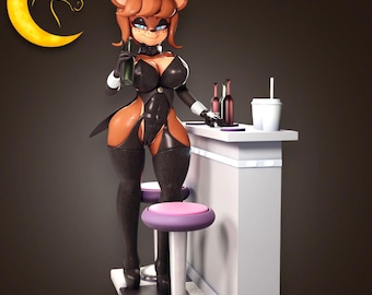 Glamouröse Animatronische Bunny-Girl 3D-Gedruckte Figur – Night-Club Fantasy Sammlerstück
