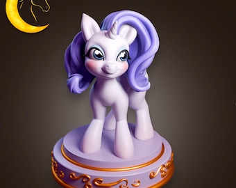 Fantasy Unicorn Pony Figurine – 3D Printed Resin Collectible Gamer Statue
