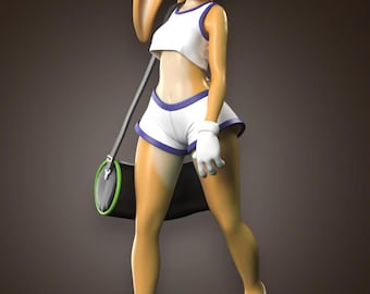 Bunny Girl Pin Up Figurine | Retro Cartoon Inspired NSFW Statue | 3D Printed Collectible Model