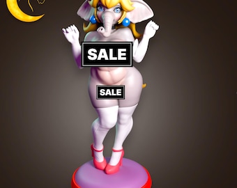 Elephant Princess Figurine | Royal Fantasy Beast Girl NSFW Statue | 3D Printed Collectible Model
