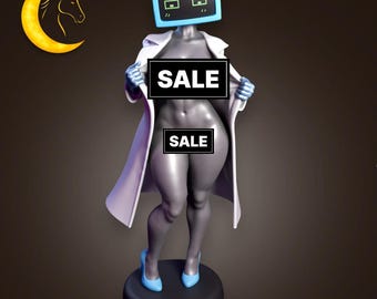 Sci-Fi Robot Girl Figurine – 3D Printed Resin Collectible, Futuristic Android Character, NSFW Option