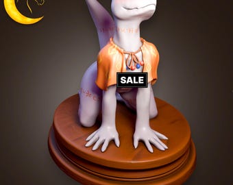 Mystic Dark Mage Girl Figurine | Fantasy Sorceress Inspired NSFW Statue | 3D Printed Collectible Model