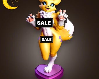 Fox Spirit NSFW Figurine – 3D Printed Resin Fantasy Anime Statue