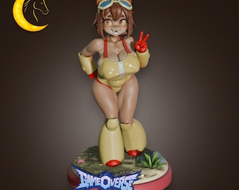 Beach Vacation Girl Figurine | Summer Swimsuit Fan Art | 3D Printed Collectible Statue