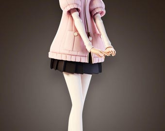 Phantom Thief Inspired Anime Girl Figurine – Elegant Anime Character Statue, 3D Printed Collectible