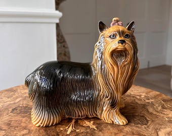 ヴィンテージ磁器ヨークシャーテリア犬の置物 4インチ - Etsy 日本