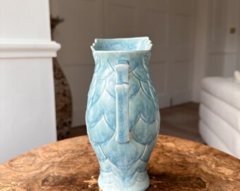 Vintage Art Deco Price Bros. Royal Vale Blue Pottery Jug – English
