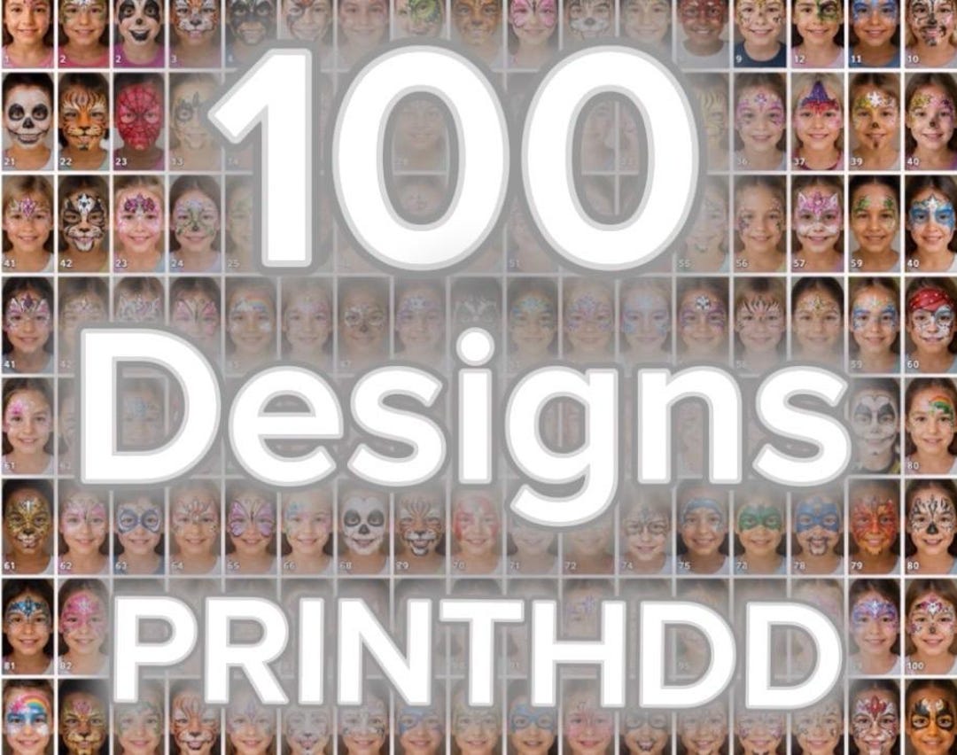Face Paint 100 Design Ideas – HD Printable Collection Kids Face Paint ...