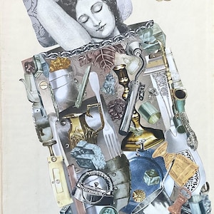 Blech Original Collage Art von Katie McCann