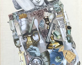 Sheet Metal Original Collage Art by Katie McCann
