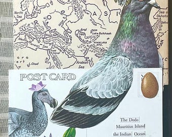 Wish You Were Here Original Collage Art by Katie McCann