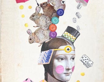 Lady Luck Original Collage Art by Katie McCann