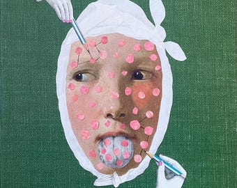 Join the Dots Original Collage Art by Katie McCann