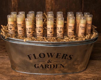 Bálsamo labial de cera de abeja vertido a mano sin perfume / Cremoso / Bálsamo labial limpio / Totalmente natural / Libre de toxinas