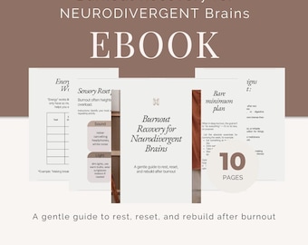 Neurodivergent Self-Care Guide: Combat Burnout with Mental Health Prompts - Printable PDF Workbook