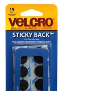 Velcro Brand Sticky Back Round Coin Fasteners - 100 / Pack - White