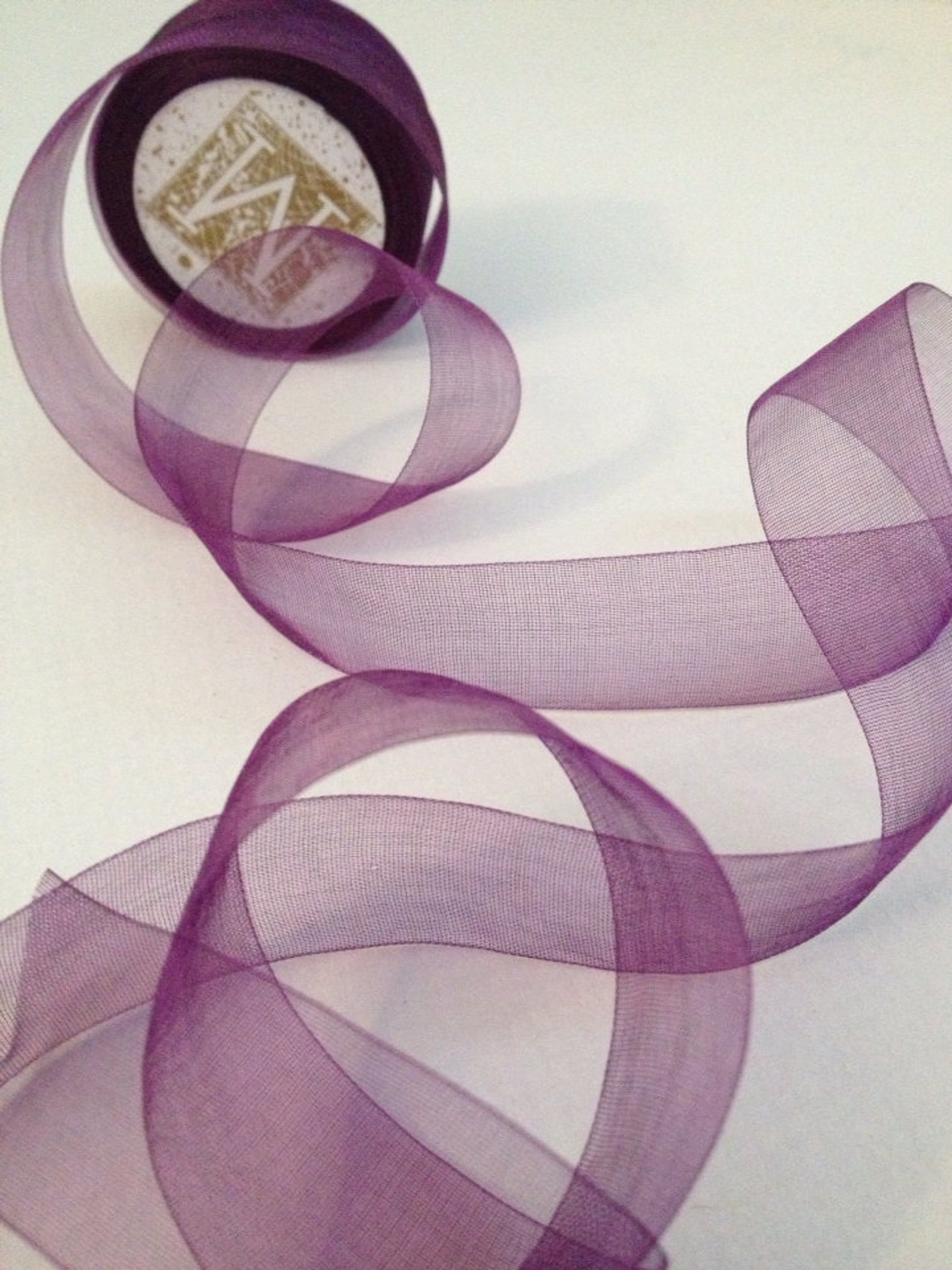 Midori Ribbon 3/4 Inch Blackberry Purple Wedding DIY Organdy 3 - Etsy
