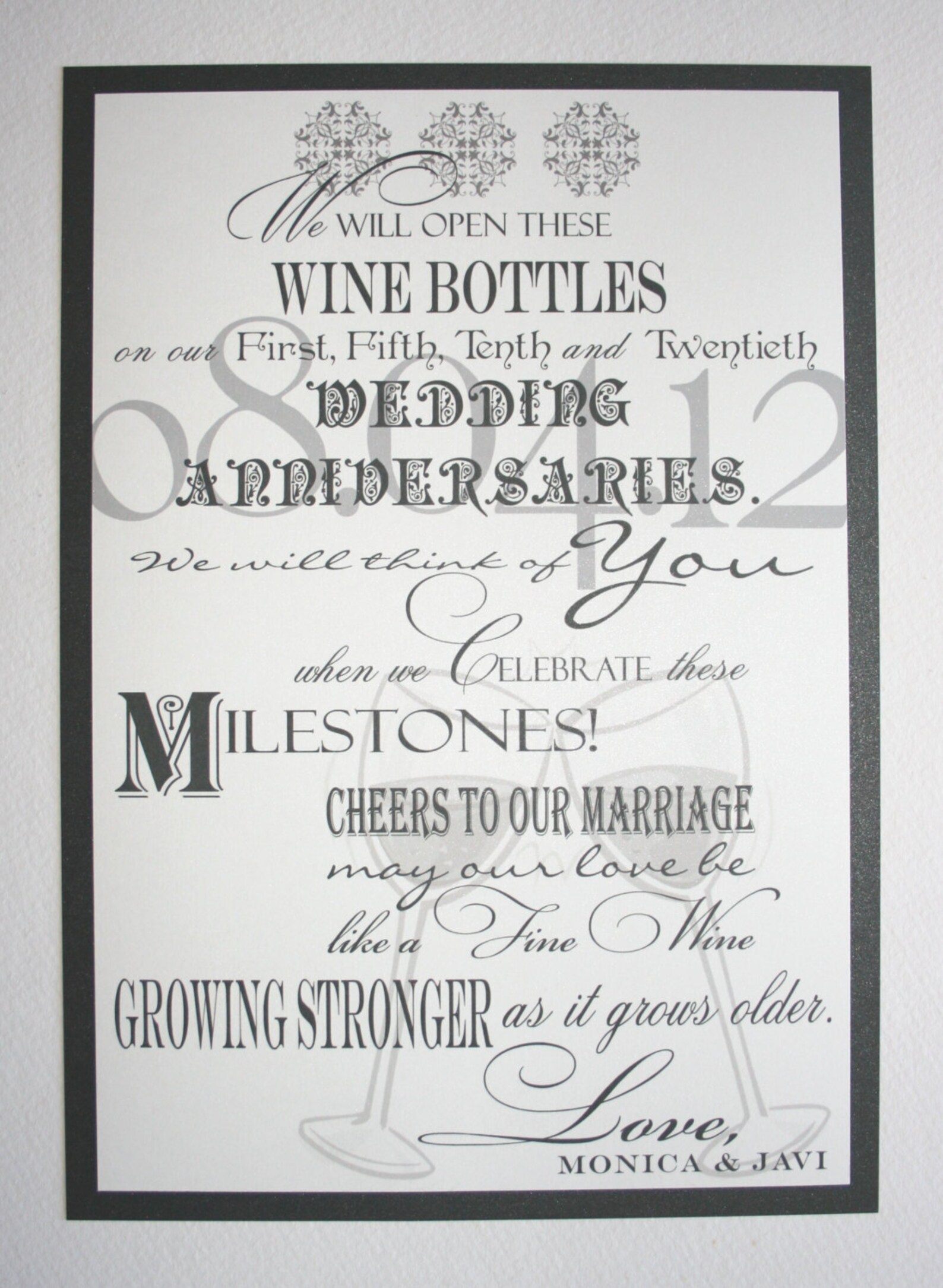 Wine Bottle Guest Book Sign Wedding Anniversary Birthday Special Life ...