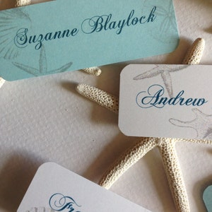 Place Cards Sea Shells Escort Cards Wedding/Quince/Bat Mitzvah Beach Theme image 2