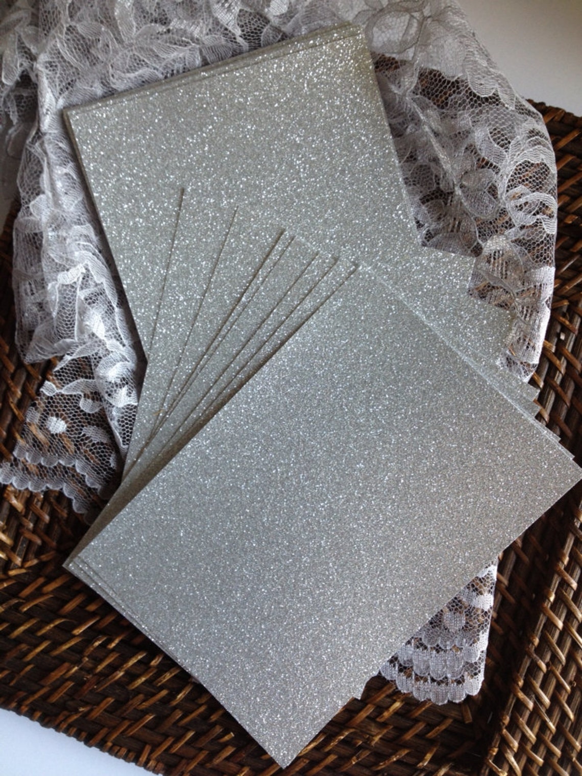 DIY Glitter Cardstock 5x7 for Wedding or Quince Invitations Etsy