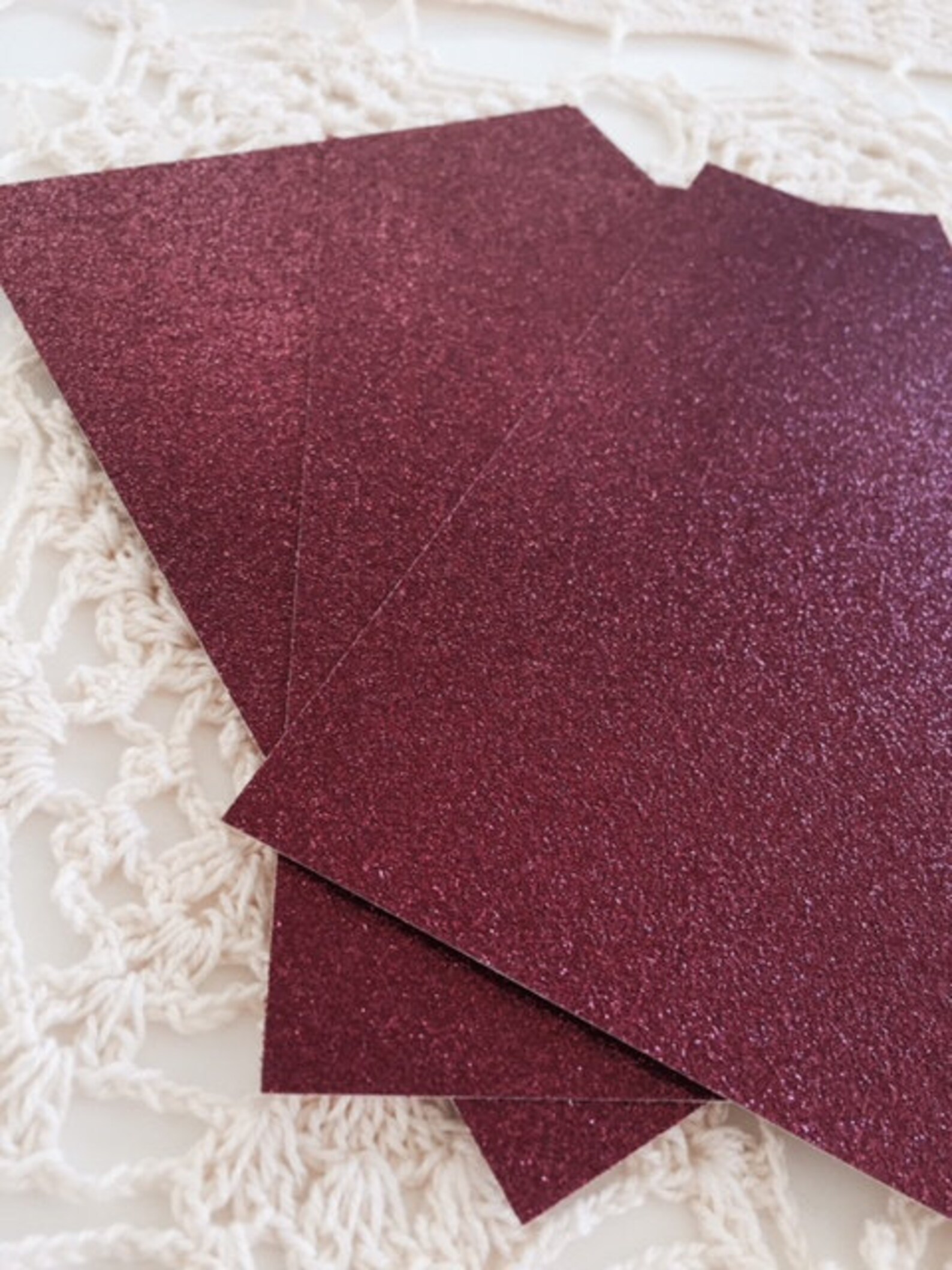 Red Glitter Cardstock 5x7 for DIY Wedding or Quince Etsy