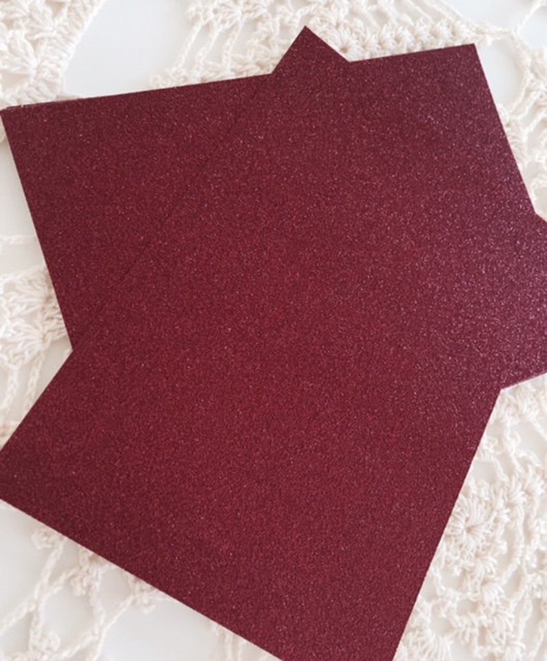 Red Glitter Cardstock 5x7 for DIY Wedding or Quince Etsy