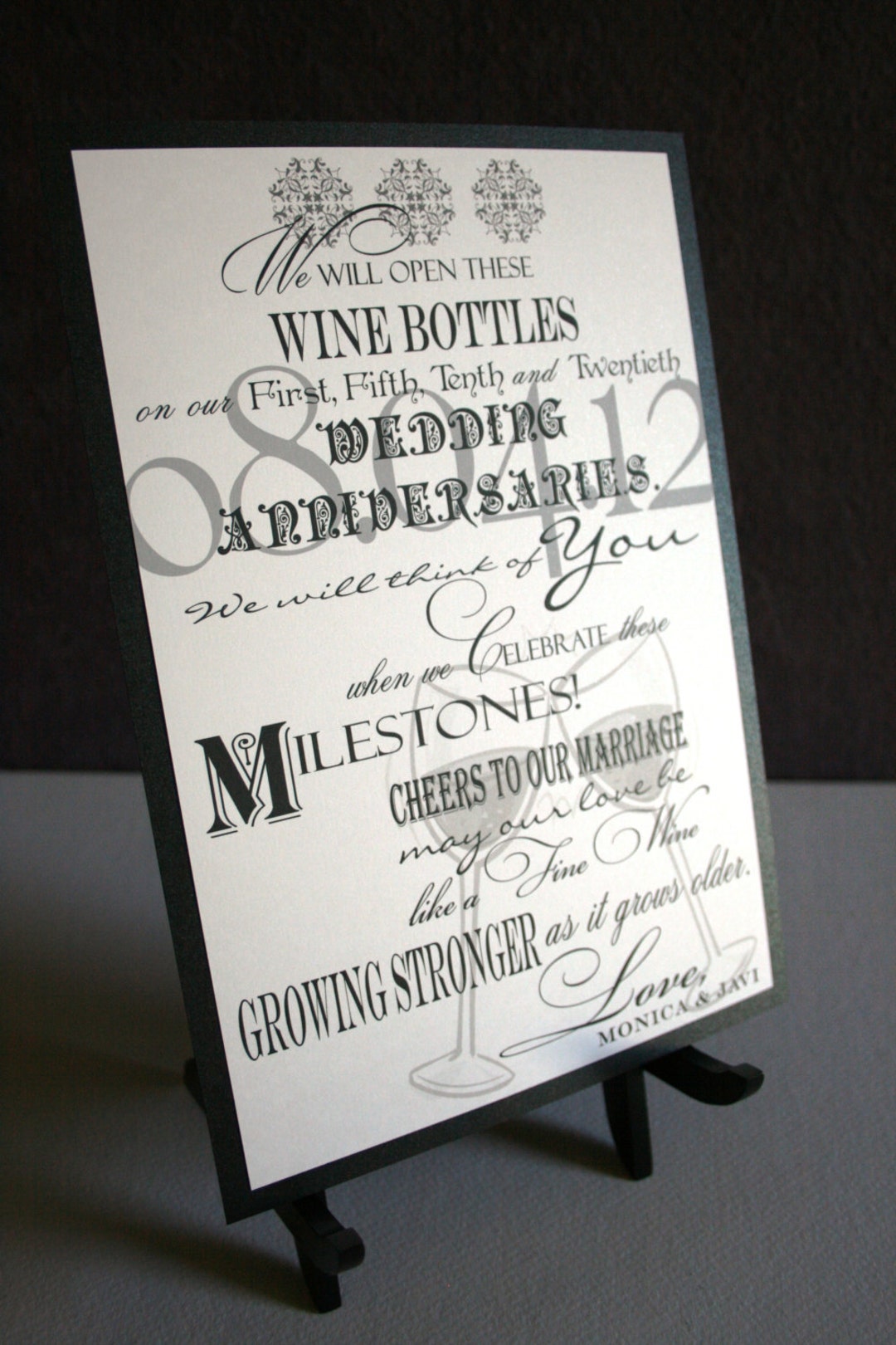 Wine Bottle Guest Book Sign Wedding Anniversary Birthday Special Life ...