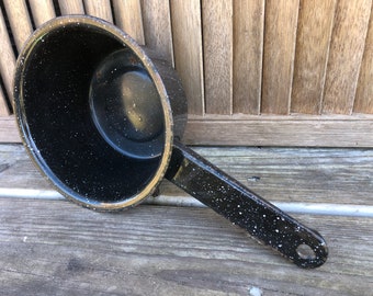 Vintage Graniteware Sauce Pan Farmhouse Chic - Cottage Style