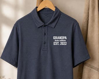 Personalisiertes gesticktes Grandpa Twin Edition Polo