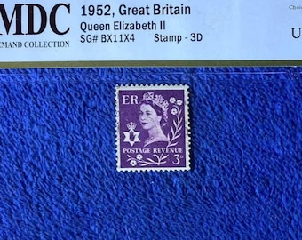 イギリス女王エリザベス2世 1952年 4ペンス切手（希少） - Etsy 日本