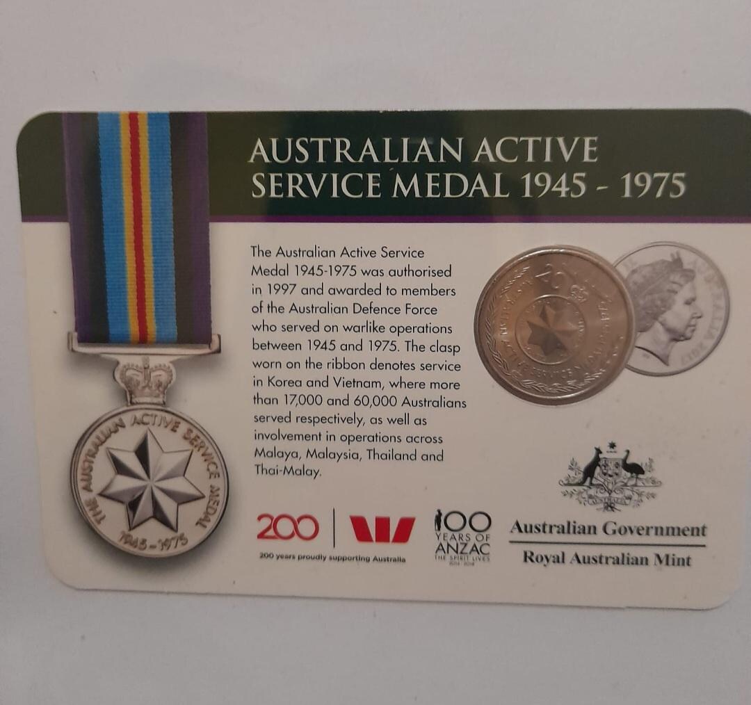 Australian Active Service Medal Australian Coin - Etsy
