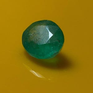 AAA Natural Emerald Loose Gemstone | Faceted Oval Cut Green Emerald | Genuine May Birthstone Crystal for Jewelry & Healing For Gift