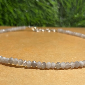 AAA+ Grade Natural Smoky Quartz Faceted Beads Necklace, Healing Crystal Jewelry • Grounding Gemstone Necklace,