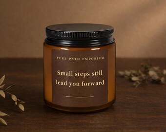 Affirmation Candle Gift, Non Toxic Soy Candle, Self Care Candle, Relaxing Essential Oil Candle, Minimalist Home Decor, Gift for Her