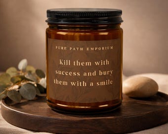 Affirmation Candle Gift, Non Toxic Soy Candle, Self Care Candle, Relaxing Essential Oil Candle, Minimalist Home Decor, Gift for Her