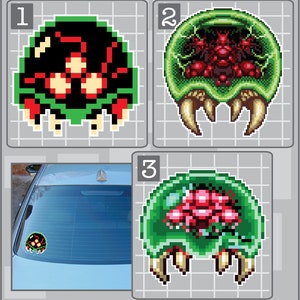 METROID Sprite from Metroid Vinyl Decal Pick Your Favorite Video Game Sticker Laptop Car Window Decal Super Metroid