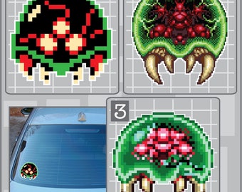 METROID Sprite from Metroid Vinyl Decal Pick Your Favorite Video Game Sticker Laptop Car Window Decal Super Metroid