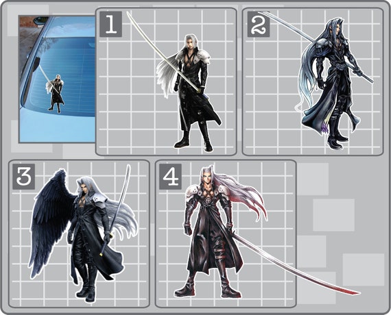 SEPHIROTH From Final Fantasy Vinyl Decal FFVII Sticker Choose Your
