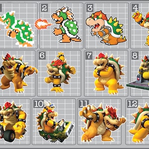 BOWSER vinyl decal from Super Mario Bros. Choose Your Favorite! Paper Mario, Mario Brothers, King Koopa