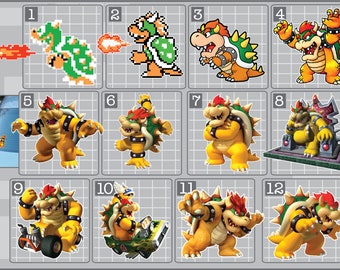 BOWSER vinyl decal from Super Mario Bros. Choose Your Favorite! Paper Mario, Mario Brothers, King Koopa