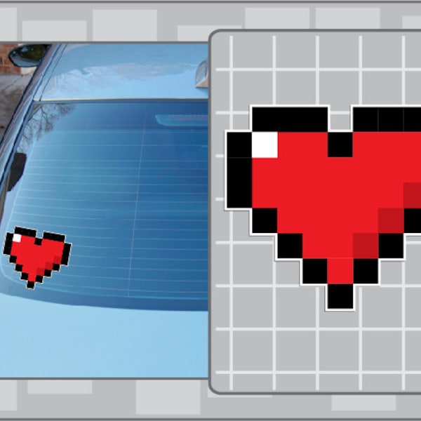 HEART Sprite from the Legend of Zelda 8Bit Life Vinyl Decal Video Game Sticker Laptop Car Window Decal