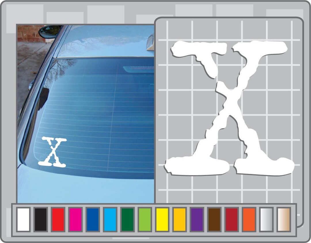 X-FILES X Logo Cut Vinyl Decal Car Truck Window Sticker Mulder & Scully ...