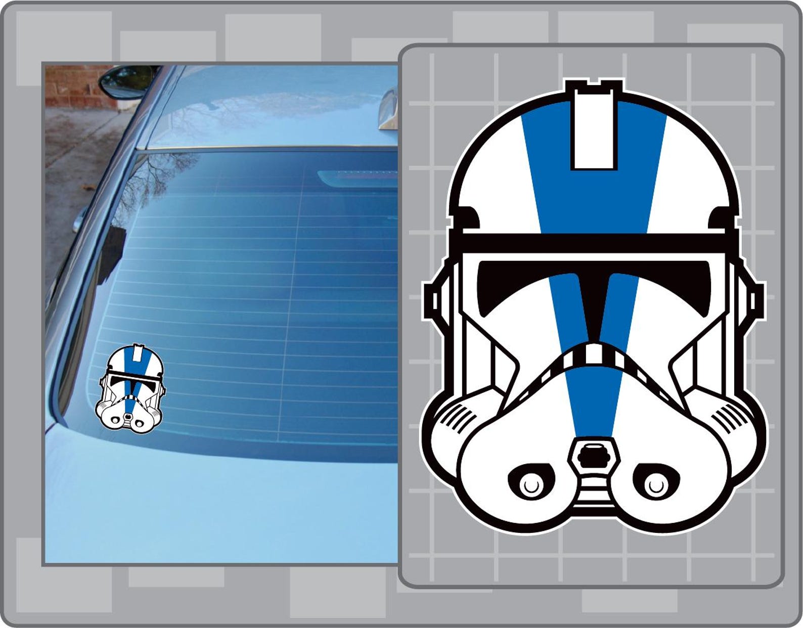 501st Clonetrooper Helmet Vinyl Decal Sticker From Star Wars Vader's ...