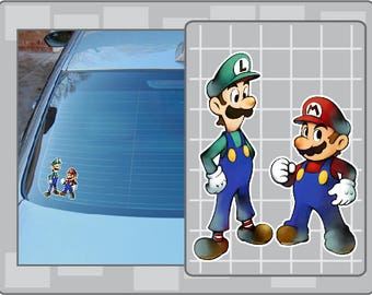 MARIO and LUIGI vinyl decals #1 from Super Mario Bros. Mario Sticker for almost anything!