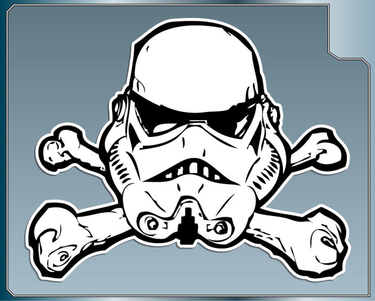 Stormtrooper Helmet and Crossbones Vinyl Decal Star Wars Etsy