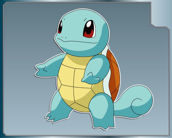 SQUIRTLE vinyl decal from Pokemon Sticker for Just About Anything! 