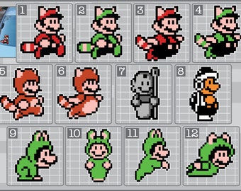 Super Mario Bros. 3 Power Up Suits Vinyl Decal Choose Your Favorite 8bit Sprite Sticker
