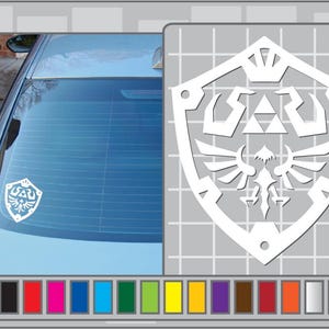 HYLIAN SHIELD from the Legend of Zelda Hyrule Link&#39;s Shield Cut Vinyl Decal Sticker No. 1