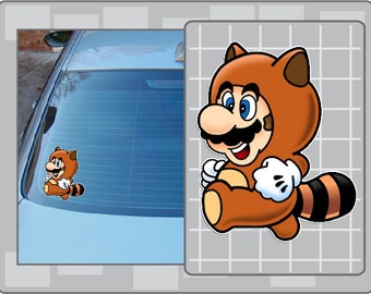 TANOOKI MARIO Cartoon vinyl decal from Super Mario Bros. 3 Sticker for almost anything!