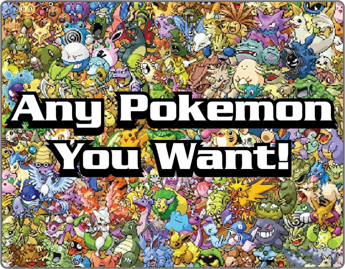 Custom POKEMON Vinyl Decal Sticker for Almost Anything Etsy